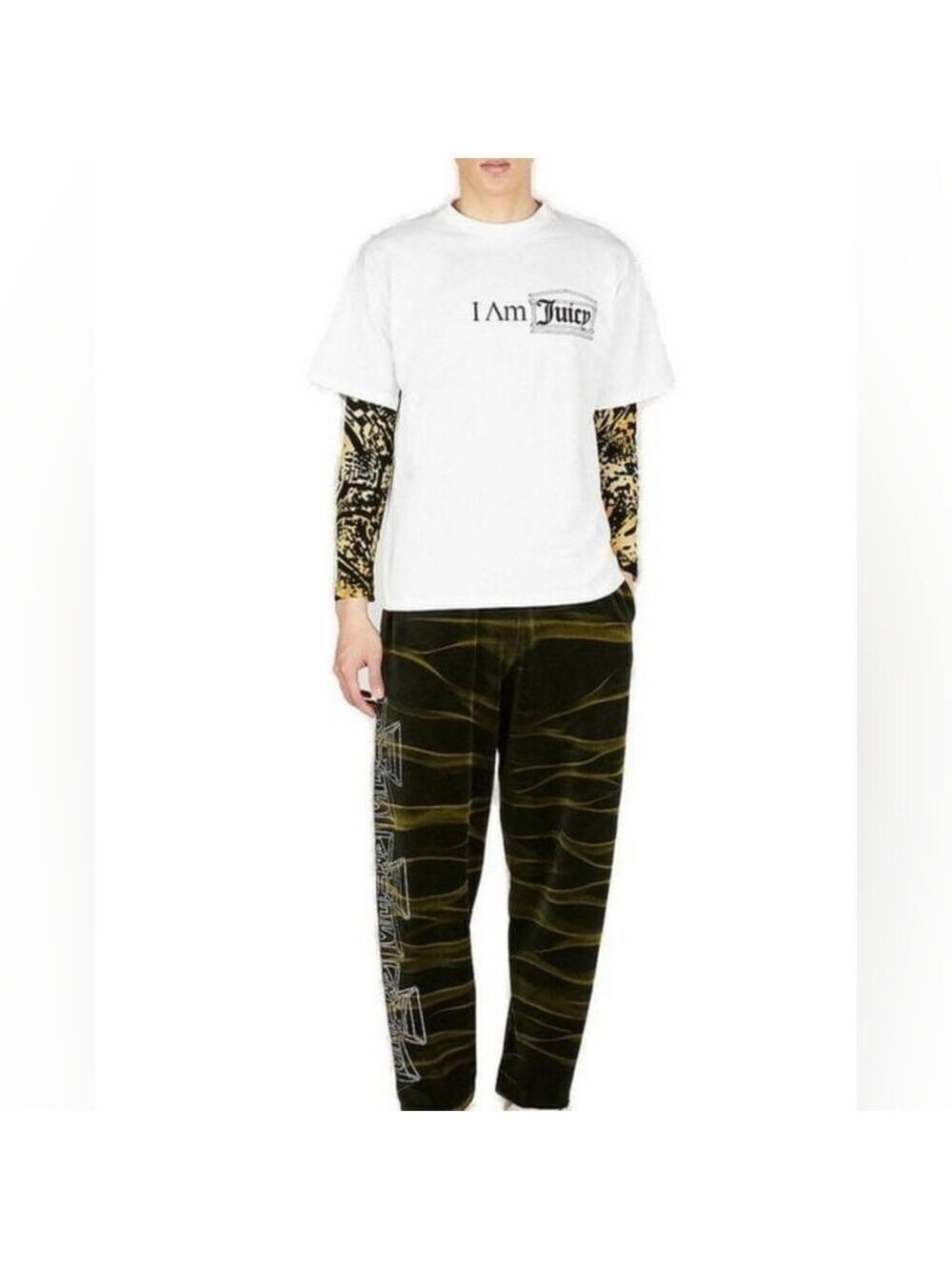 Aries x Juicy Couture - Tie Dye Track Pants in Dark Green